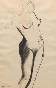CANTINI Virgil 1919-2009,Nude figure study,1961,Aspire Auction US 2022-09-08