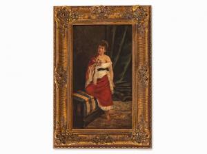CANTOS RAMONÍ RODRÍGUEZ,Portrait of a Spanish Woman,1888,Auctionata DE 2015-08-21