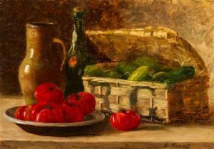 CANUET Louise 1800-1900,Tomates et cornichons,Hindman US 2015-05-20