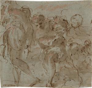 CANUTI Domenico Maria 1625-1684,A study of three figures and a putto,Sotheby's GB 2024-02-02