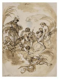 CANUTI Domenico Maria,Study for a ceiling on the theme of Hercules Trium,Sotheby's 2021-01-27