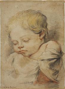 CANUTI Domenico Maria 1625-1684,Study of a child, asleep,Sotheby's GB 2021-07-12