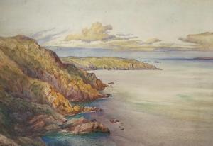 CAPARNE William John 1856-1940,Coastal landscape, Channel Islands,Gorringes GB 2023-02-06
