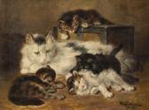 CAPELLMANN Hermann 1886-1967,Cat with playing kittens,1917,Hargesheimer Kunstauktionen DE 2022-09-07