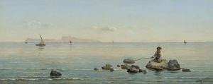 Capessiero Vittorio 1836-1891,Gulf of Naples with view of Capri,Agra-Art PL 2013-06-09