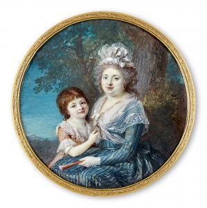 CAPET Marie Gabrielle 1761-1818,A mother and child in a landscape,1793,Sotheby's GB 2021-12-09