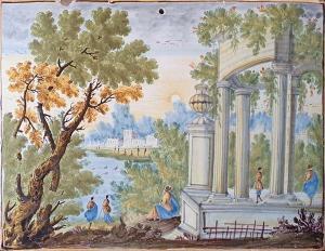 CAPPELLETTI Nicola 1700-1700,paesaggio con ruderi e figure,Gliubich Casa d'Aste IT 2021-12-17