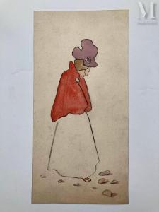 CAPPIELLO Leonetto 1875-1942,Femme à la capeline rouge,Millon & Associés FR 2024-02-08