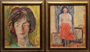 CAPPIELLO Suzanne 1880-1969,A PORTRAIT AND A FIGURE PAINTING,Potomack US 2017-06-13