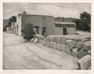 CAPPS Charles 1898-1981,Quietude,1938,Santa Fe Art Auction US 2022-03-11