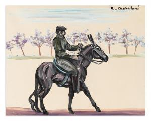 CAPREDONI Renzo 1933,A cavallo del somarello,Borromeo Studio d'Arte IT 2022-09-20