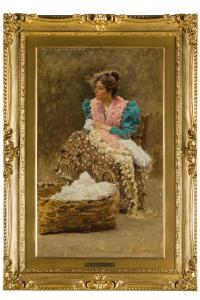 CAPRILE Vincenzo 1856-1936,La cucitrice,Wannenes Art Auctions IT 2024-03-05