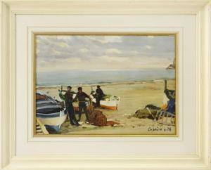 CAPRINO Marsiglio 1923-1986,Pescatori sulla spiaggia,1978,Meeting Art IT 2017-10-24