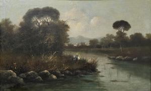 CAPUANO Francesco 1854-1908,Pesca sul lago,Errico casa d'aste IT 2024-01-27