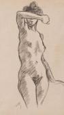 CARABIN Rupert 1862-1932,Etude de femme nue debout le bras devant les yeux,Piasa FR 2014-03-31