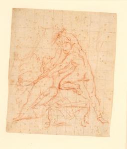 CARACCI Agostino,Study of a male nude attacking a female nude,1647,Skinner US 2023-12-19