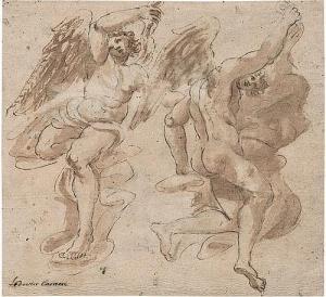 CARACCI Ludovico 1727-1815,Zwei Engelsfiguren,Galerie Bassenge DE 2014-05-30