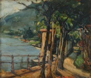 CARACUZZO Mario 1917,Scorcio del lago,Meeting Art IT 2023-01-25