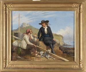 CARADEC Louis 1802-1882,Homme de Plougastel en kabig et homme du Léon sur ,Adjug'art FR 2023-07-08