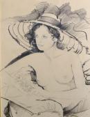 CARBó Martí 1935,Portrait of a Semi Naked Lady,John Nicholson GB 2017-11-15