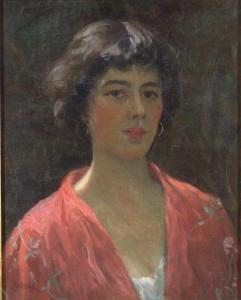 CARBEE Scott Clifton 1860-1946,Portrait of a Young Woman in a Red Shawl,Skinner US 2006-08-24