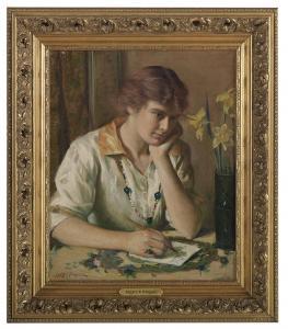 CARBEE Scott Clifton 1860-1946,The Letter,New Orleans Auction US 2019-08-24