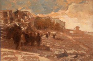 CARCANO Filippo 1840-1914,Paesaggio montano con figure,Il Ponte Casa D'aste Srl IT 2022-12-20