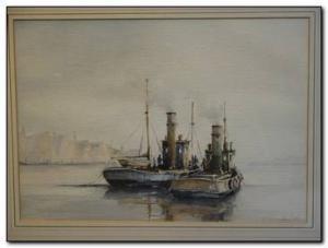 CARDEW Seth 1934,The Waiting Tug Boats,Peter Francis GB 2009-03-24