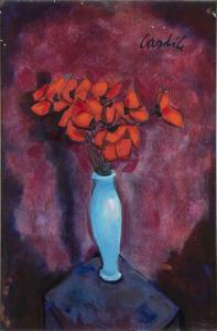 CARDILE ANTONIO 1914-1986,Vaso celeste fiori rosa,Bertolami Fine Arts IT 2022-06-09