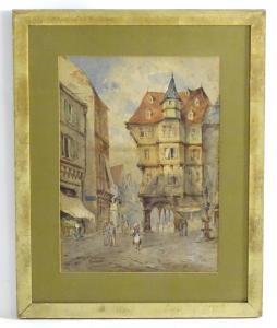 CARDINAL A,Frankfurt, A street scene with figures and ho,19th century,Claydon Auctioneers 2022-08-28