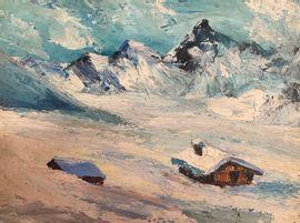 CAREBUL Béatrice 1883-1973,Chalets sous la neige,Marambat-Camper FR 2021-03-04
