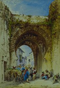 CARELLI G 1800-1900,Italian street scene,Burstow and Hewett GB 2017-12-20