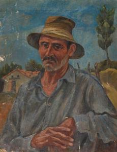 CARELLI Vittoriano 1908,Figura di contadino,1950,Babuino IT 2023-03-08