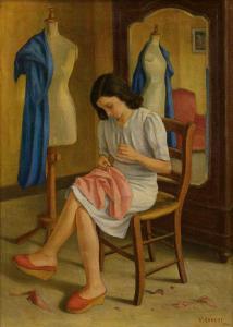 CARELLI Vittoriano 1908,La sartina,1944,Minerva Auctions IT 2015-04-28