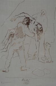 CARENA Felice 1879-1966,Pietà,1998,Galleria Pananti Casa d'Aste IT 2016-12-10