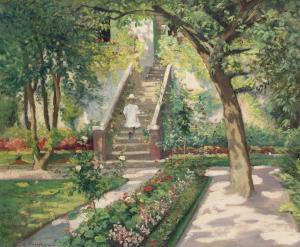 CARETTE Georges Émile 1854,A stroll in the garden,Christie's GB 2013-06-06
