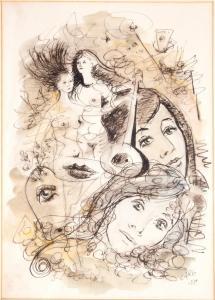 CARG Michele,"Femmes à la mandoline",1970,Dogny Auction CH 2011-04-12