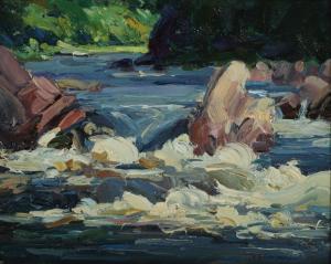 CARIANI Varaldo J 1889-1969,river landscape,Ripley Auctions US 2023-07-01