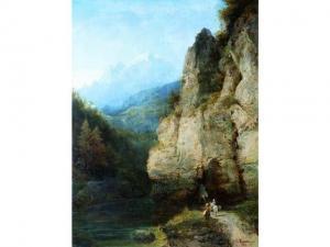Carl Joseph Kuwasseg 1802-1877,Huile sur toile,1877,Blache FR 2008-10-20