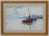 CARLAW John 1850-1934,Fishing (boats) Smacks at harbour,Dickins GB 2019-10-11