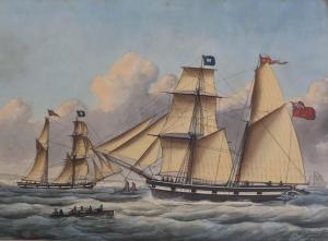 CARLEBUR OF DORDRECHT Francois 1821-1893,THE WILLIAM CROW IN TWO POSITIONS, WITH OTH,1850,Lawrences 2018-07-06