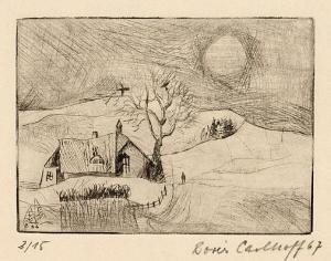 CARLHOFF Boris 1941,Landschaft mit Gehöft,1967,Allgauer DE 2009-04-23
