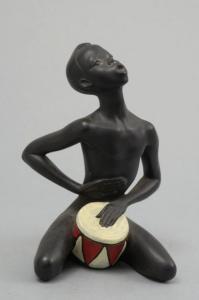 CARLI G,Jeune joueur de Tam-Tam africain,1950,Art Richelieu FR 2017-05-30