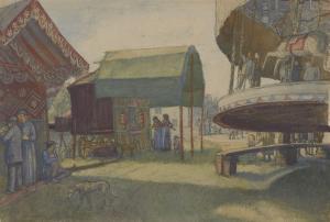 CARLINE Sydney William 1888-1929,Untitled (fairground),1911,Rosebery's GB 2021-01-27