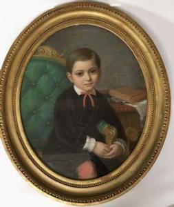 CARLONI A,Portrait de jeune garçon,1866,Osenat FR 2021-03-27