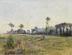 CARLOS LEFEBVRE Charles 1853-1938,Field landscape in Sologne,Van Ham DE 2011-05-13
