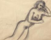 CARLOTTI Jean Albert 1909-2003,Femme nue accoudée,Aguttes FR 2012-12-13