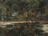 CARLSEN Carl Christian E. 1855-1917,Rowing on the lily pond,1894,Christie's GB 2008-03-19