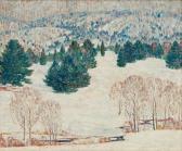 CARLSEN Dines 1901-1966,Winter in Connecticut,1932,Swann Galleries US 2020-09-17