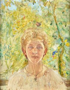 CARLSSON BREDBERG Mina 1857-1943,Flickporträtt,Bellmans Fine Art Auctioneers GB 2019-03-30